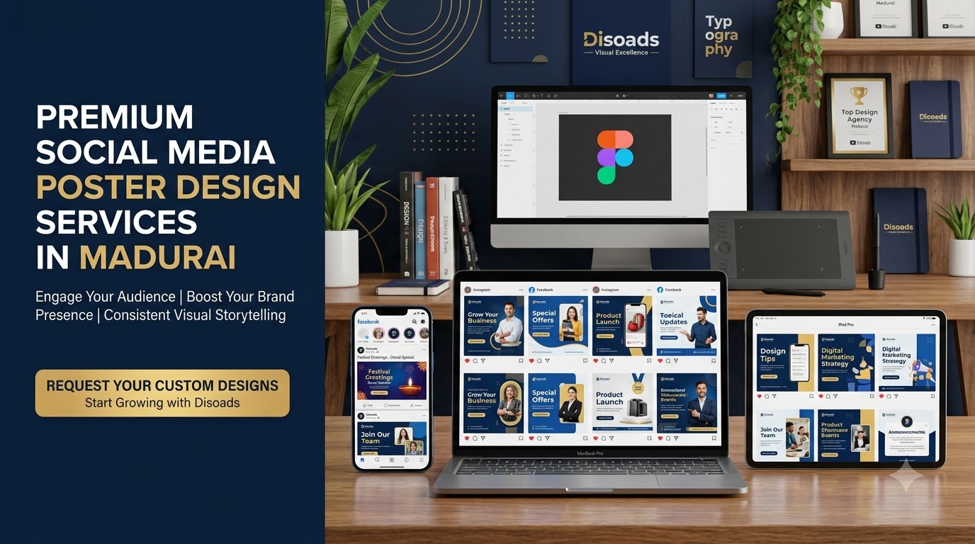 Business poster design Madurai - corporate announcements and service promotion