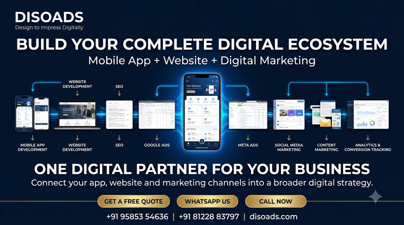 Mobile App Development Company in Madurai - Disoads