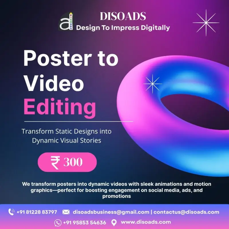 Transform Posters into Dynamic Videos: Boost Engagement with Disoads' Video Editing