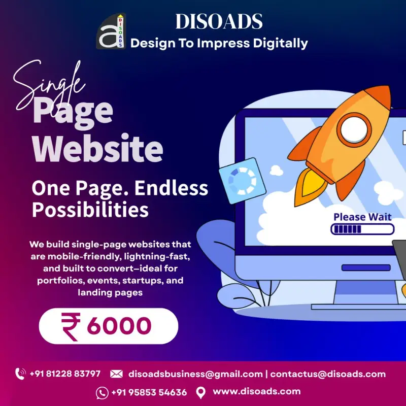 Single Page Websites: One Page, Endless Possibilities for Your Business - Disoads
