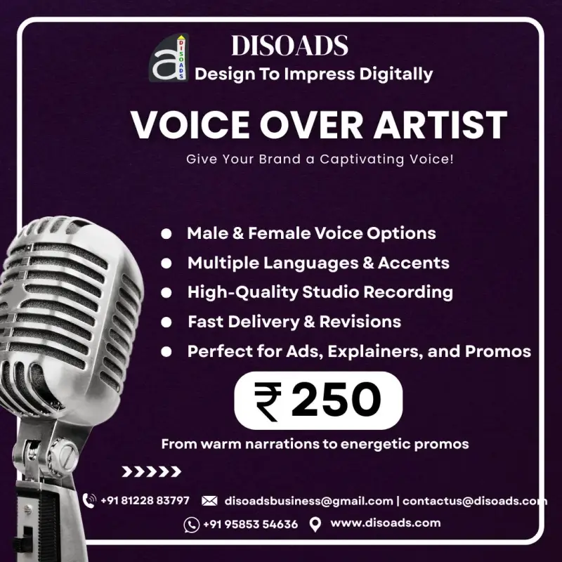 Professional Voice Over Services Madurai | Ads, Videos & Presentations